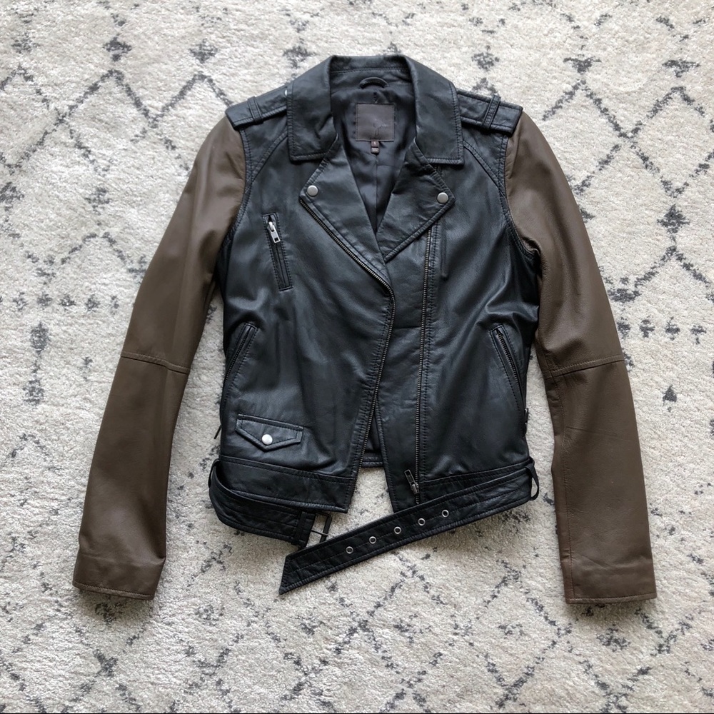 Joie Leather Moto Jacket - size S